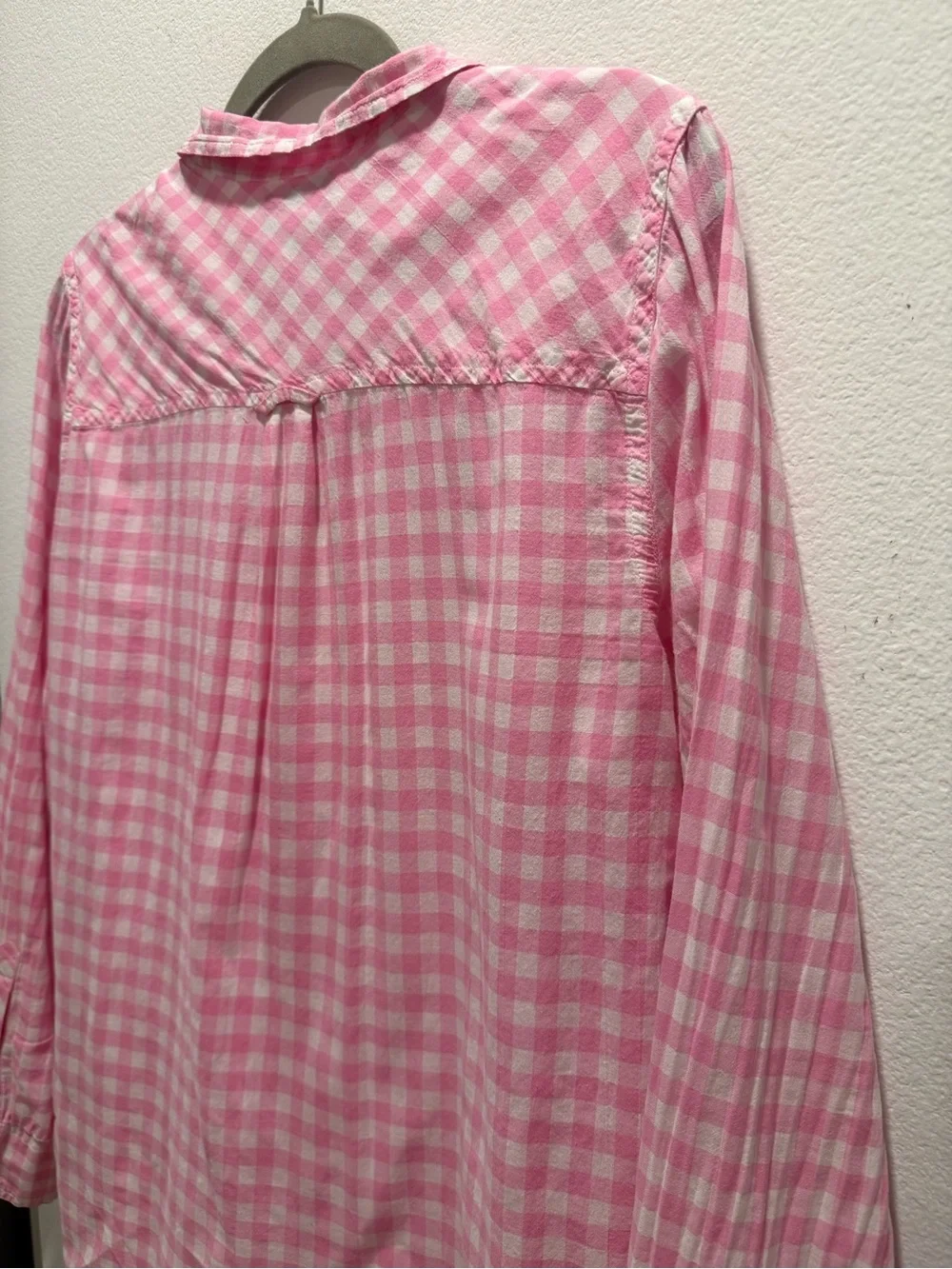J. Crew Pink Gingham Button Down Shirt Size Boy 12 Cottagecore